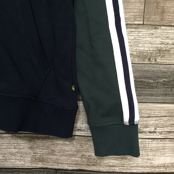 Nautica Color Block Hoodie Sweatshirt Men’s S Blue Green 1/2 Zip Fleece Pullover - Picture 5 of 11